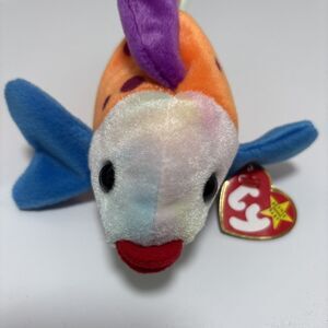 Ty Beanie Baby Lips the Fish DOB March 15, 1999 RARE